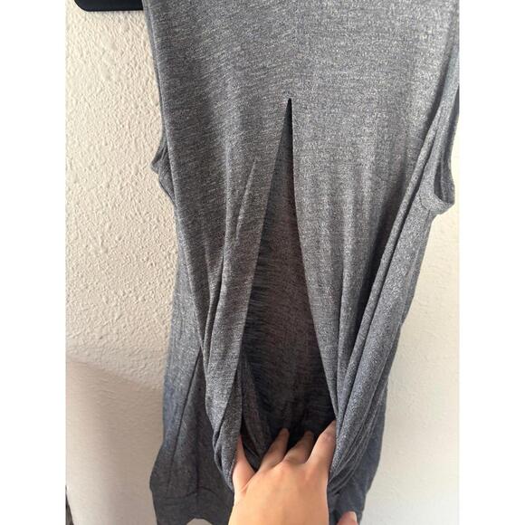 Athleta cotton grey twist open back tank size S - Picture 4 of 4